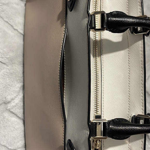 Kate Spade Two-Tone Satchel in Cream and Black - Picture 4 of 7